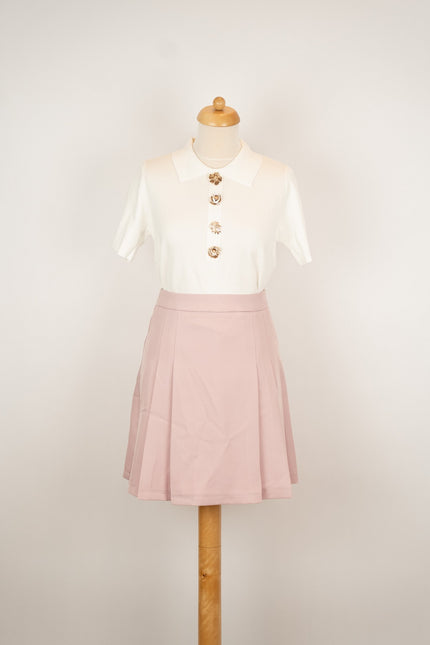 Lila rokje met plooitjes