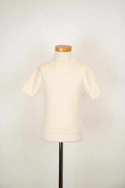 Zandkleur kabeltruitje