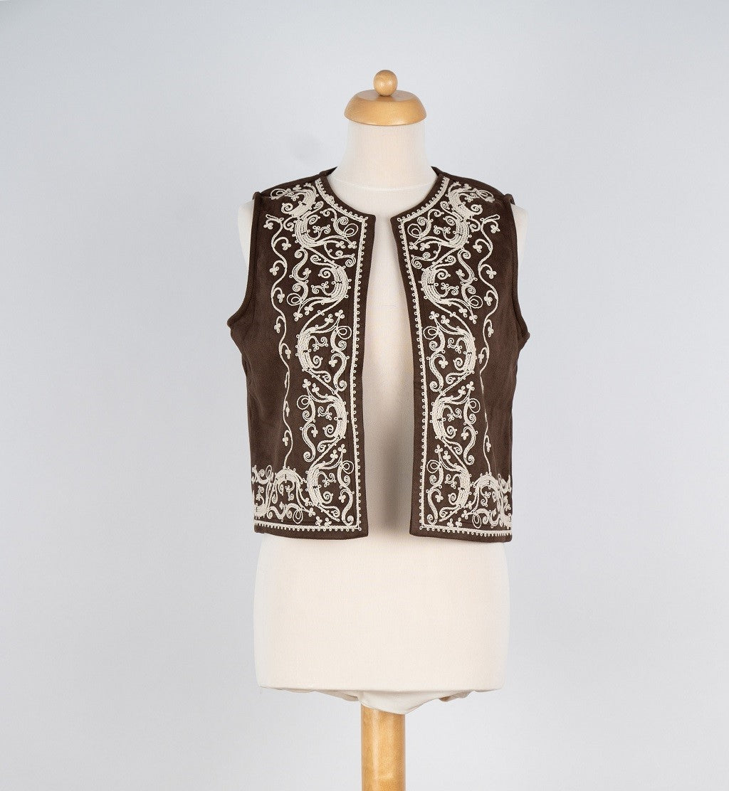Bruin suèdine gilet