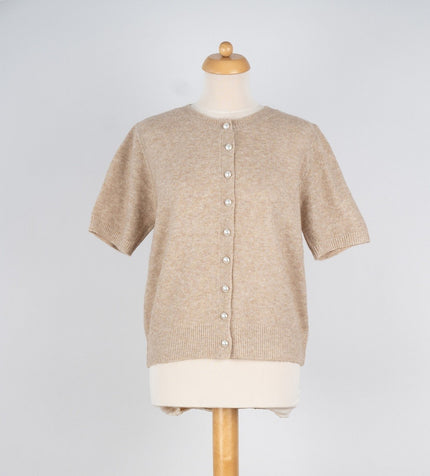 Beige vestje korte mouw