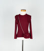 Bordeaux longsleeve met tasje