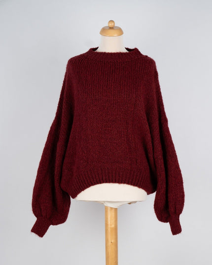 Bordeaux oversized trui