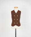 Donkerbruin gebreid gilet