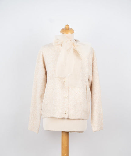 Beige vestje met strik