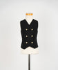 Zwart gebreid gilet