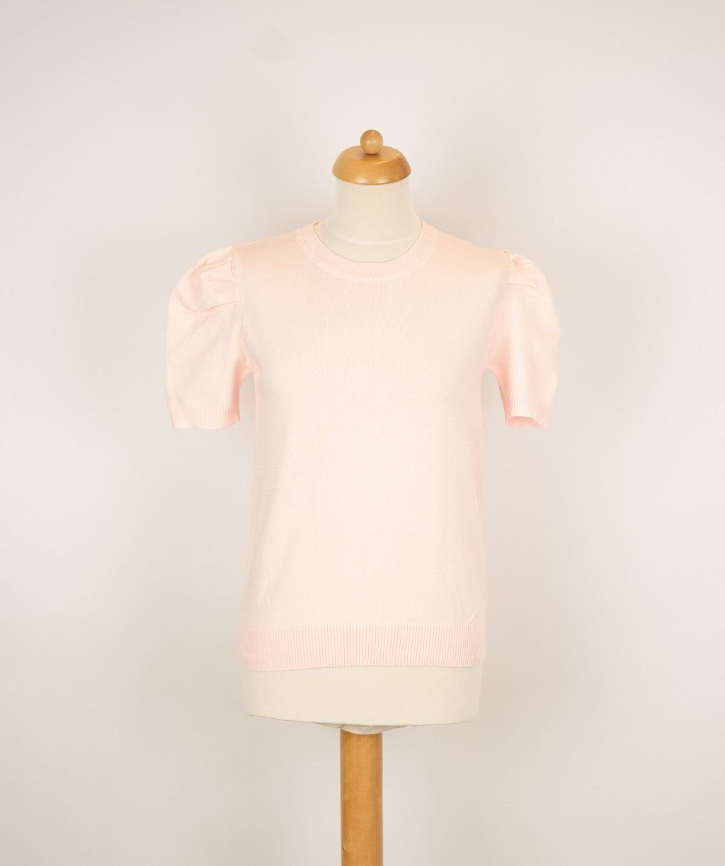 Roze truitje met pofmouwtje