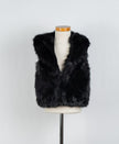 Zwart bont gilet