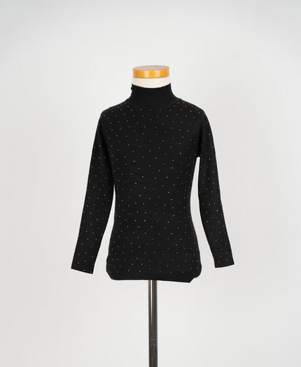Zwart truitje met pailletten
