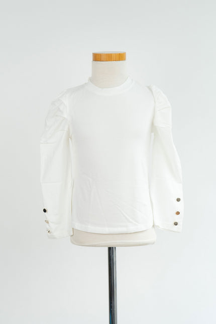 Offwhite shirt met pofmouwtje