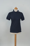 Donkerblauw shirt met strik