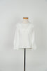 Offwhite shirt met broderie mouwtjes