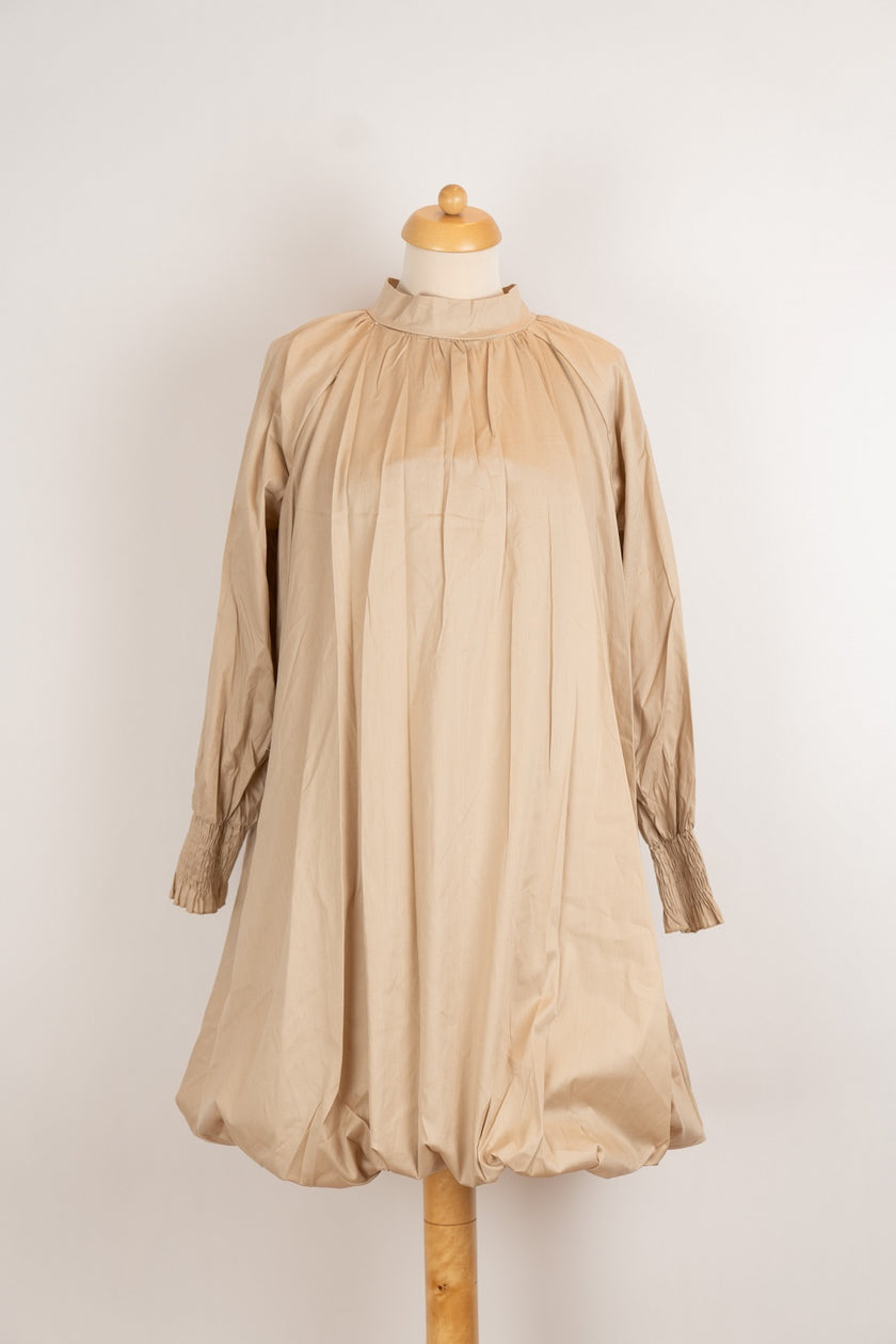 Zandkleur ballonjurk