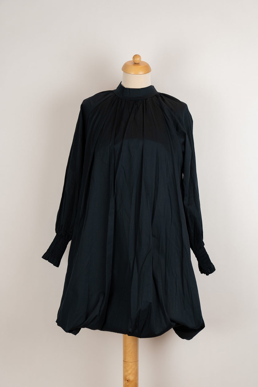 Donkerblauwe ballonjurk