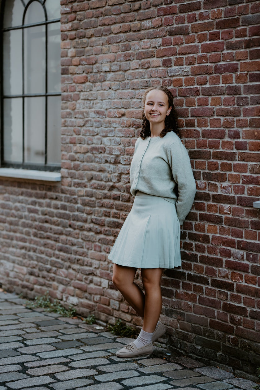 Groen rokje met plooitjes