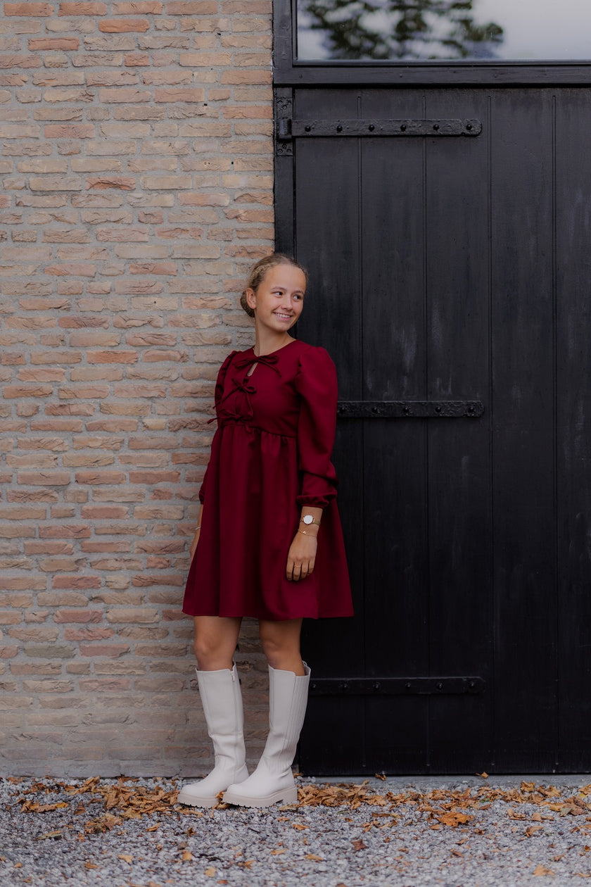 Zandkleur lange laars