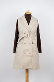 Zandkleur mouwloze blazerdress