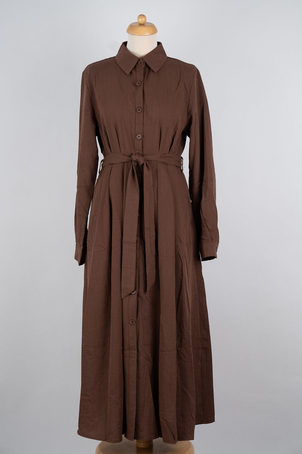 Bruine doorknoopjurk