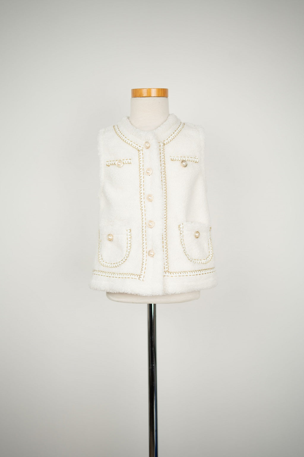 Offwhite teddy gilet