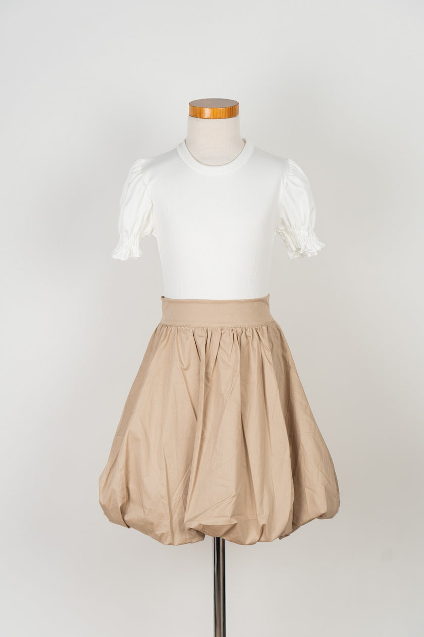 Zandkleurig ballonrokje