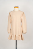 Beige bouclé jurkje