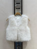 Offwhite bont gilet