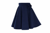 Donkerblauw rokje met strikceintuurtje