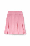 Roze gebreid plooirokje