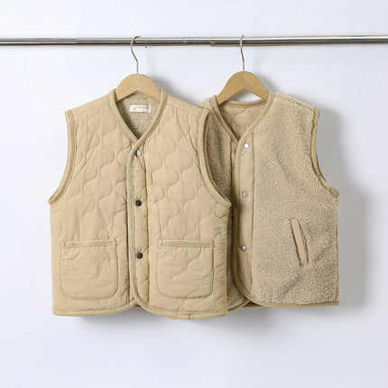 Camel reversible gilet