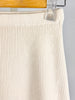 Zandkleur gebreid rokje