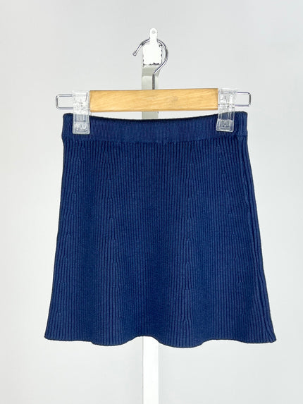 Donkerblauw gebreid rokje