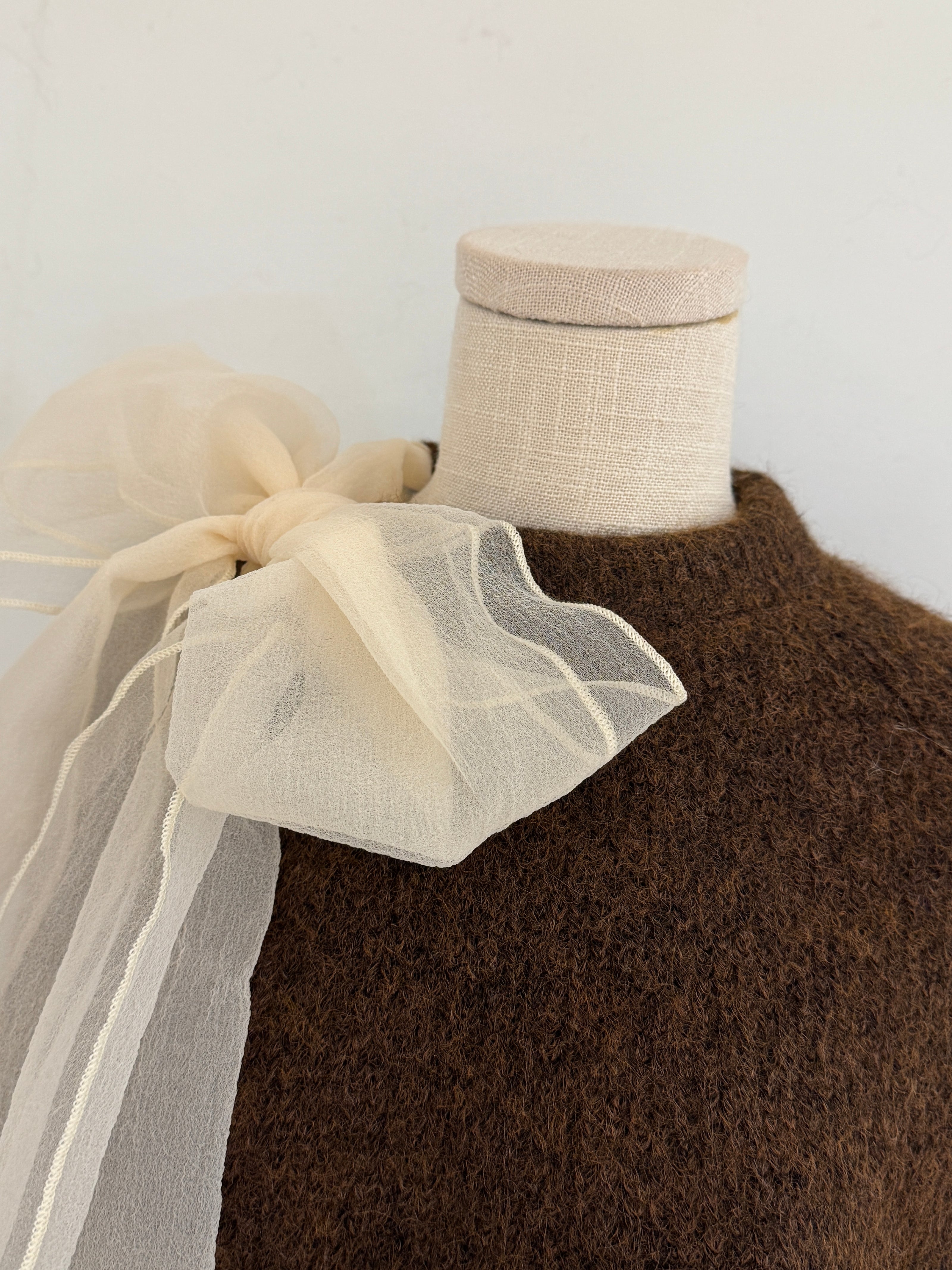 Bruin truitje met strik