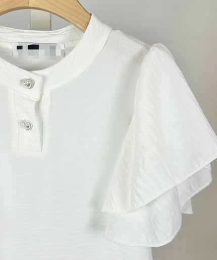 Offwhite bloesje met leuk mouwtje