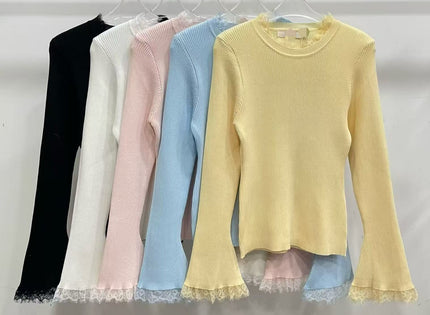 Geel truitje met kant