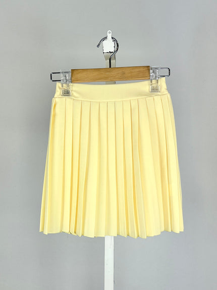 Zachtgeel plooirokje