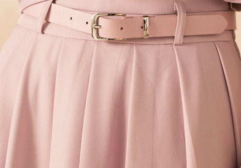 Lila lange rok met riempje