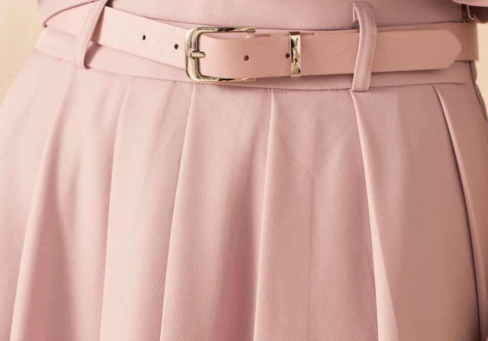 Lila lange rok met riempje