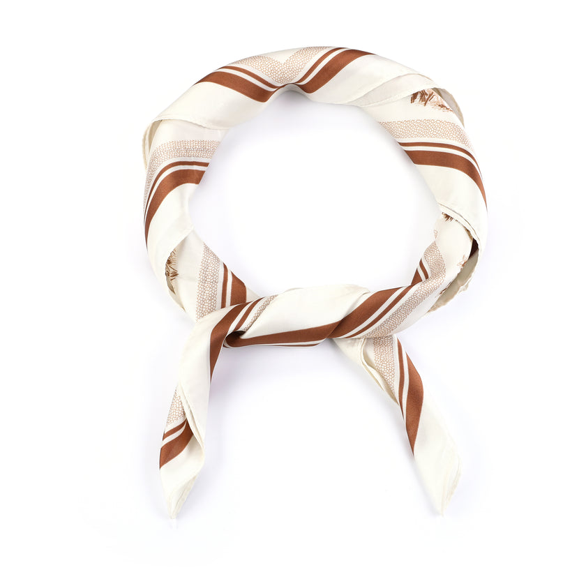 Sjaaltje bruin-beige-offwhite