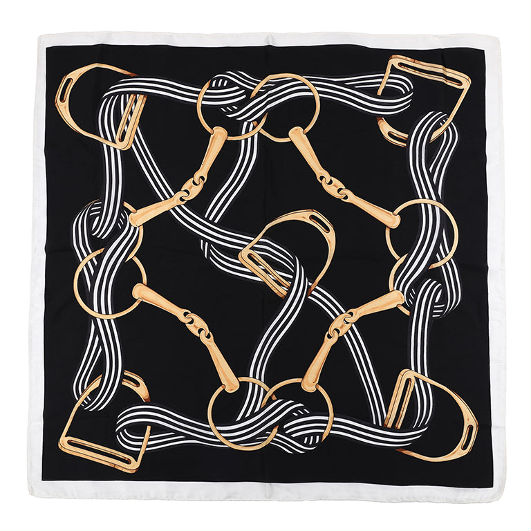Sjaaltje zwart-goudkleur-offwhite