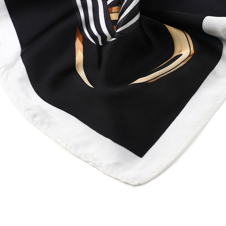Sjaaltje zwart-goudkleur-offwhite
