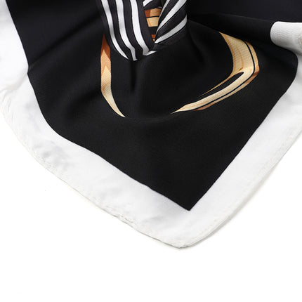 Sjaaltje zwart-goudkleur-offwhite