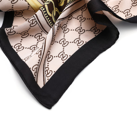 Sjaaltje zwart-bruin-beige-goudkleur