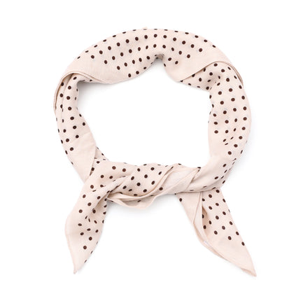 Sjaaltje beige donkerbruin, stip