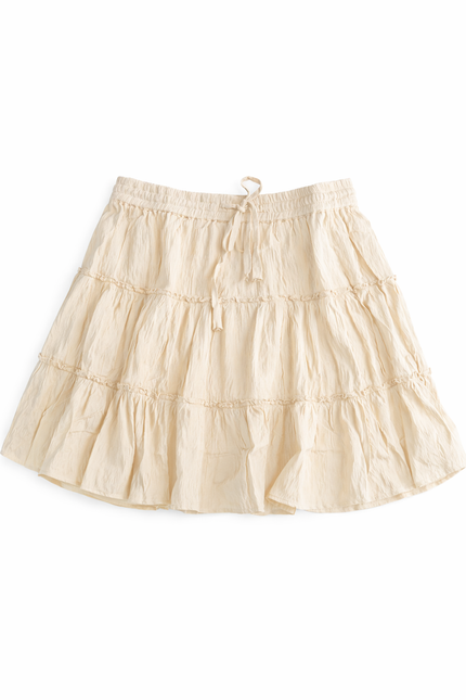 Beige strokenrokje