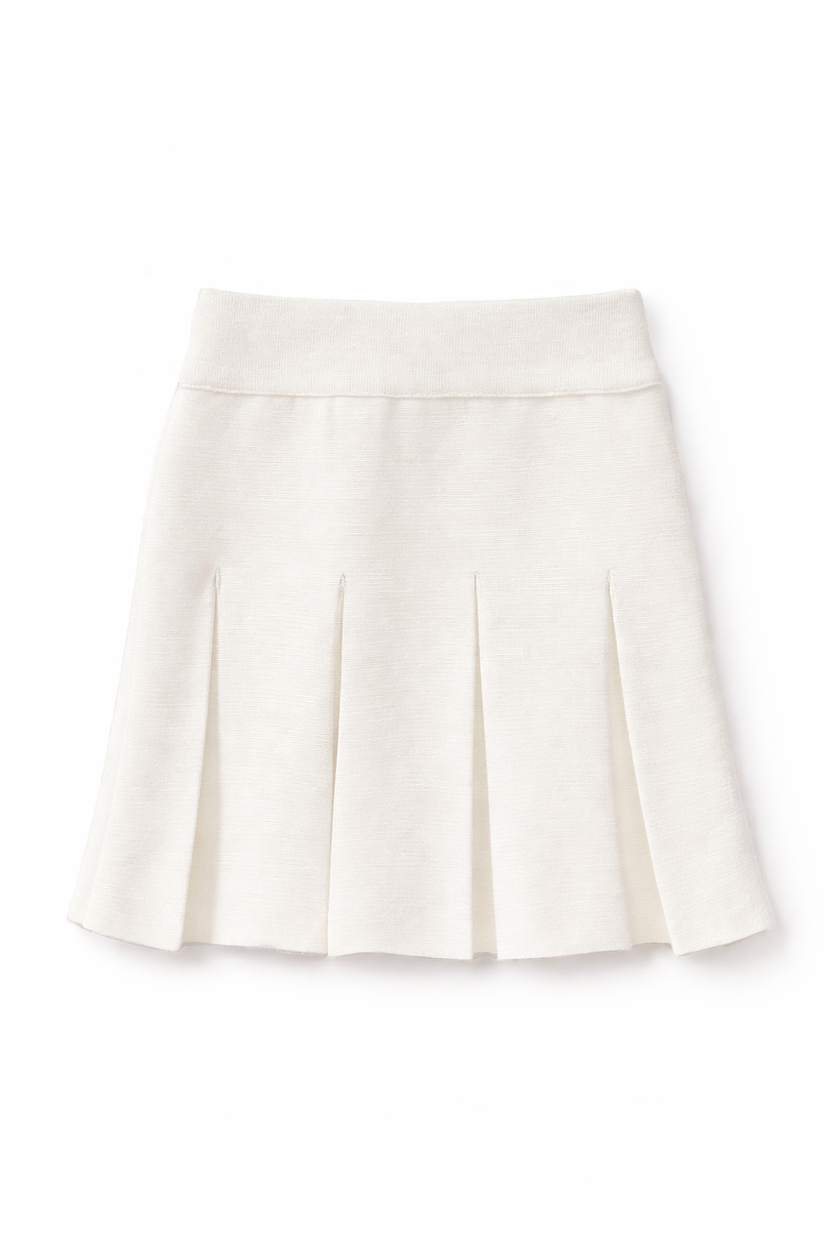 Offwhite gebreid plooirokje