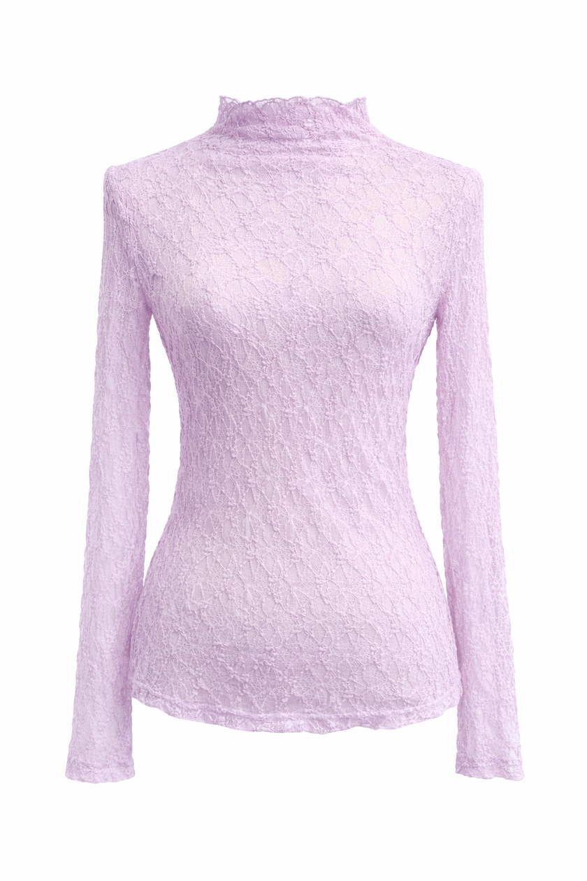 Kanten top, lila