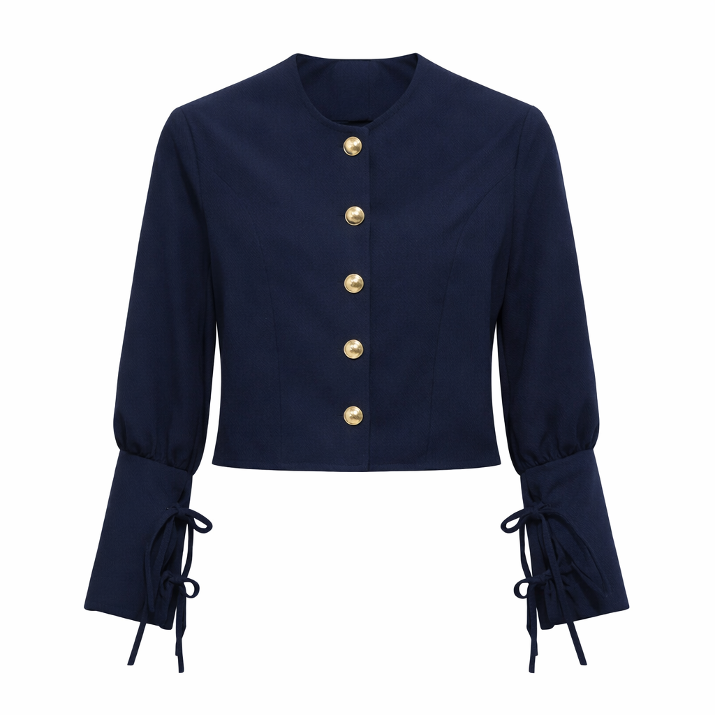 Donkerblauwe rok met ceintuur