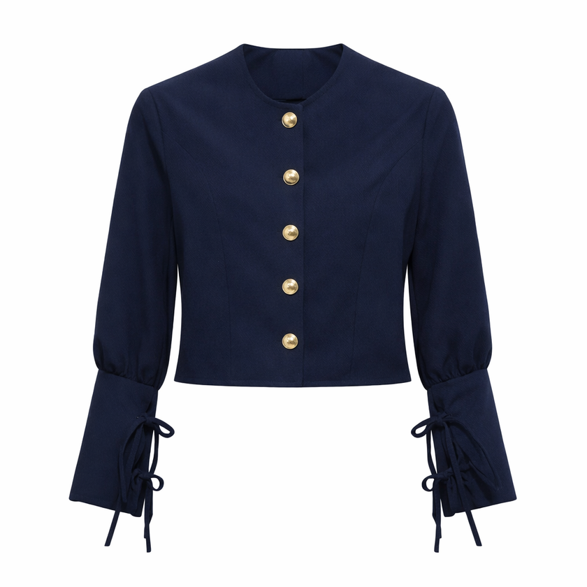 Donkerblauwe rok met ceintuur