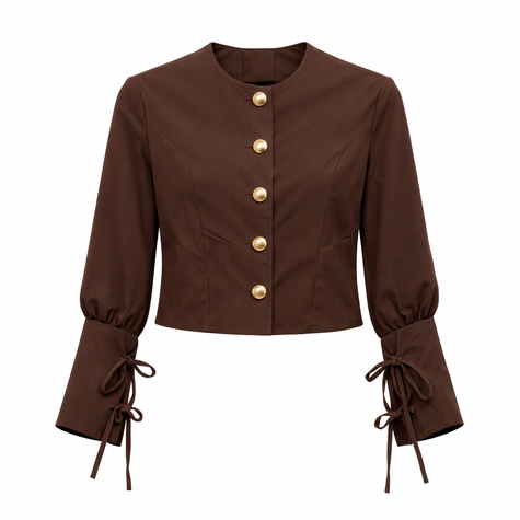 Donkerbruine rok met ceintuur