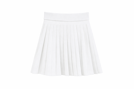 Offwhite klokkend rokje met plooien