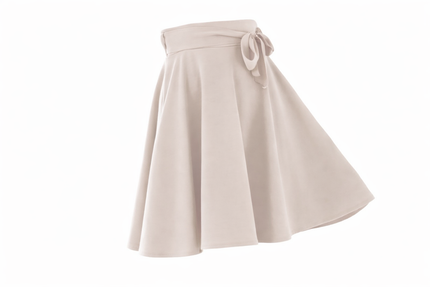 Beige rokje met strikceintuurtje